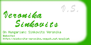 veronika sinkovits business card